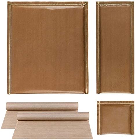 Lot de 5 coussins de transfert de chaleur en PTFE, 3 tailles, avec 2 pièces PTFE, presse à chaud, presse numérique - Nail Gallerys