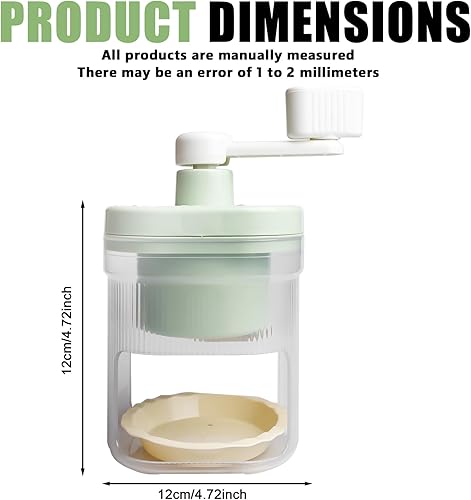 Asfrode Écraseur de Glace Manuel: 1 Pièce Petit Écraseur de Glace Manuel, Machine à Glace, pour Bar Cuisine (Vert) - Nail Gallerys