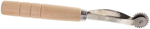 PULABORoulette à coudre Entretoise Outils Roue de traçage en acier de haute qualité avec poignée en bois pour la coupe de motifs Outils de bricolage Pratique et populaire - Nail Gallerys