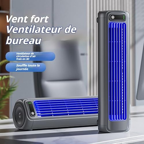 Snrtevu Shirem Rafraîchisseur, Coldeez Cooling Ace, Ventilateur Climatiseur Portable, 3 Vitesses Et Écran Tactile Led pour Chambre/Bureau/Cuisine (Gris) - Nail Gallerys