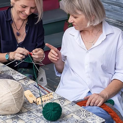Fulenyi Jauge d'aiguille à tricoter rectangulaire en bois - Règle pour aiguilles à tricoter et à crochet - Nail Gallerys