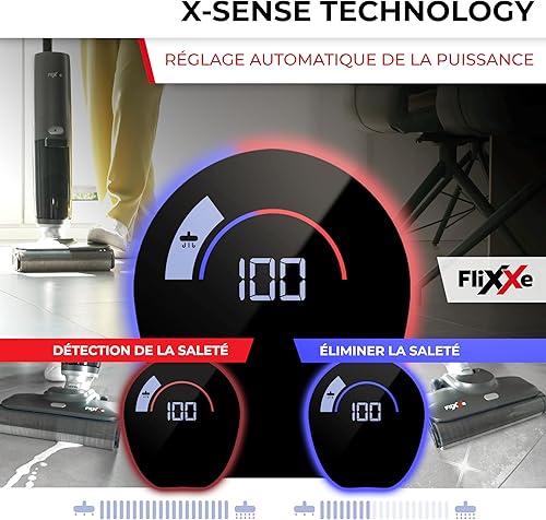 Flixxe Aspirateur sans Fil X3 Premium Multifonction Wet & Dry 200 W de Puissance, Compact et léger, 3 Modes d'aspiration, 40 Min d'autonomie - Nail Gallerys