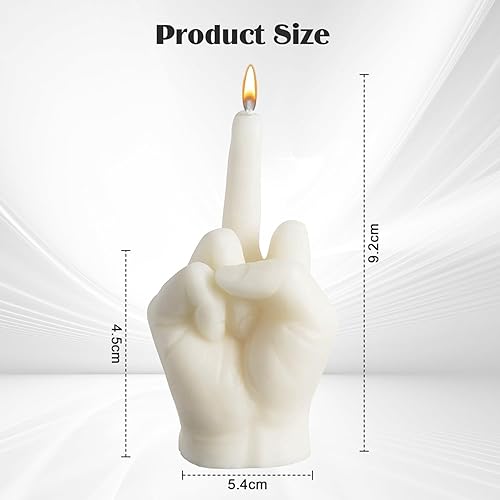 Bougie parfumée doigt d'honneur pour femme | Bougies parfumées en cire de soja naturelle | Cadeau grossier pour décoration de chambre d'adolescente, chambre à coucher, décoration d'intérieur - Nail Gallerys