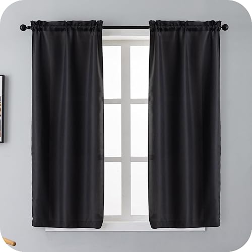 GIRASOLE Paire de rideaux semi-opaques, couleur unie, pour salon, chambre, balcon, fenêtre et intérieur, 2 panneaux avec passants (crème, 70 x 150 cm) - Nail Gallerys