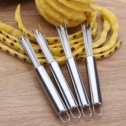 Milue Ananas en Acier Inoxydable Peeler Remover Fruit Slicer Cutter Yeux Outils de Cuisine - Nail Gallerys