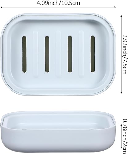 Ptwola Lot de 2 porte-savons en plastique à double couche pour salle de sport, camping, douche, salle de bain, articles de toilette, cuisine, nettoyage facile - Nail Gallerys