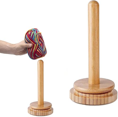 MisFun Dévidoir Laine, Porte Fil en Bois Pour Tricot, Distributeur de Fil en Bois Pour Crochet, Dérouleur de Laine Avec Roulement à Billes, Support de Laine en Bois, Support de Pelote de Laine - Nail Gallerys