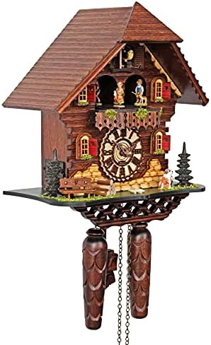 Trenkle Pendule à Coucou à Quartz Maison de Forêt Noire avec Musique, Danseurs tournants TU 469 QMT HZZG - Nail Gallerys