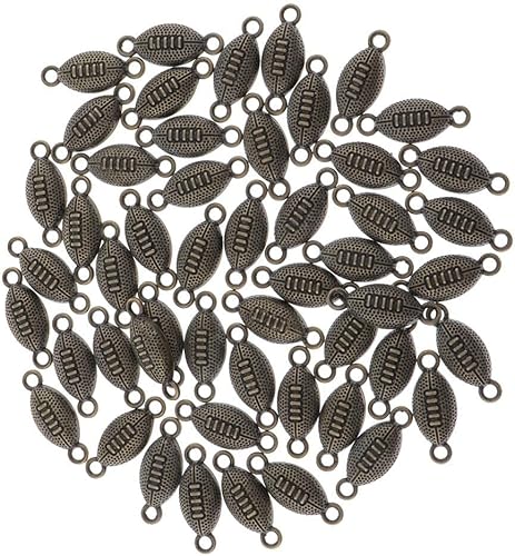 Hellery 50 Pièces Connecteurs de Balle de Sport Pendentifs Connecteurs de Mode Perles Collier à Faire Soi- Bracelet Rugby Charmes Pendentifs pour La - Nail Gallerys