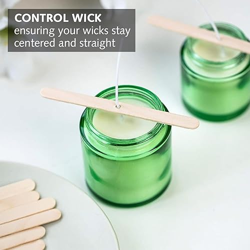 Lot de 50 supports de mèche de bougie en bois, pour la fabrication de bougies, dispositif de centrage de mèche de bougie, clips de cire, outil central pour le bricolage de matériau, paquet de moule - Nail Gallerys