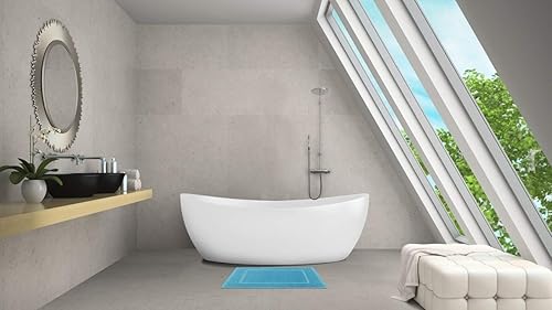 Allstar Tapis de bain Zen blanc - Tapis de douche, Coton, 40 x 60 cm, Blanc - Nail Gallerys