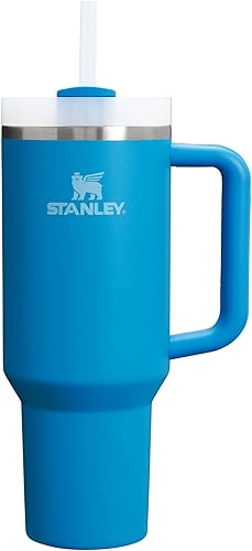 Stanley Quencher H2.0 FlowState Gobelet isotherme en acier inoxydable avec couvercle et paille pour eau, thé glacé ou café, smoothie et plus encore, schiste, 0,89 l - Nail Gallerys