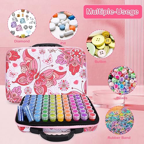YUTUY Diamond Painting Accessoires Boite de Rangement,Boite de Rangement Diamond Painting,70 Boîte de Rangement en Diamant avec Entonnoir pour Broderie Diamant Kit Complet,Boite Broderie Diamant - Nail Gallerys
