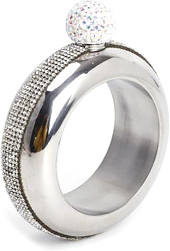 CRAKES Lot de 2 flacons de bracelet en acier inoxydable pour bouteille de vin pour boire un récipient argenté - Nail Gallerys