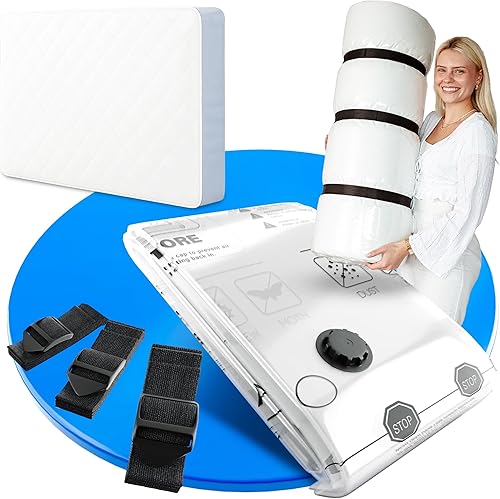 SilverRack Sac sous vide pour matelas [1 pièce] en 130 x 240 cm – Sac sous vide adapté pour un matelas de 90 x 200 cm – Idéal pour le déménagement – Sac de rangement pour matelas – Housse de matelas - Nail Gallerys