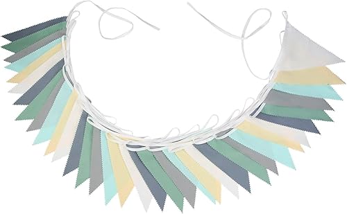 Besttoolifes Guirlande de fanions multicolores pour anniversaire, mariage, fête prénatale, anniversaire de mariage, crèche, jardin, extérieur, festivals, décorations de fête (couleur nordique) 10 m - Nail Gallerys