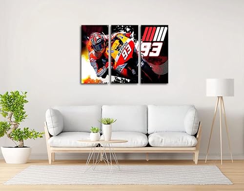 DKORARTE Tableau moderne Photo Moto GP, 93, Repsol, Marquez, fond d'écran, Honda RC213V, 97 x 62 cm, réf. 27383 - Nail Gallerys