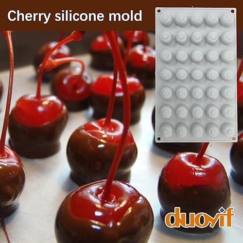 duoyif Moule En Silicone Mousse à Fruits, Moule à Cerises, Moule à Gâteau En Silicone 3D Fruits, Moule Fruits Silicone Pour Dessert Gâteau Décor Mousse Pudding Mousse Dôme (Cerise) - Nail Gallerys