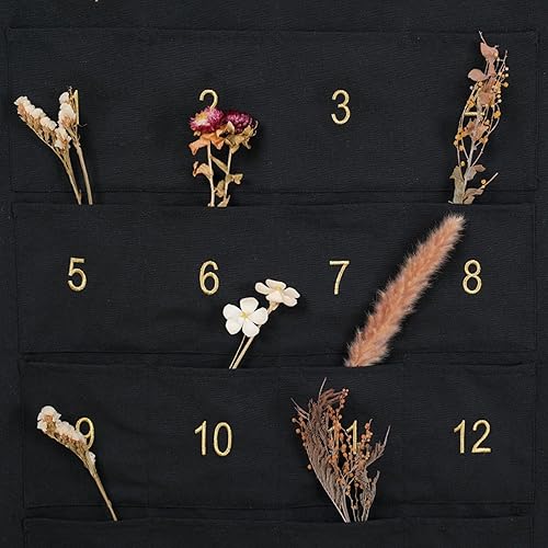 OIOYLEY Calendrier de l'Avent à remplir - Calendrier Mural avec 24 Pochettes à bricoler pour Noël, Calendrier Avent Tissu, Calendrier de l'avent Vide, Réutilisable Sac Mural à Suspendre - Nail Gallerys