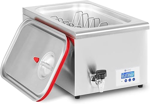 Royal Catering RCPSU-700 Cuiseur Sous Vide Appareil De Cuisson Basse Température Professionnel (700 W, 24 l, 30-95 °C, LCD, Minuterie 1 min - 99 h) - Nail Gallerys