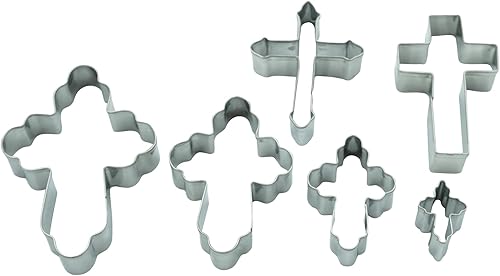 BekkiB - 998495 Lot de 6 emporte-pièces en forme de croix en acier inoxydable - Passent au lave-vaisselle - Parfaits pour les biscuits et la décoration de gâteaux - Nail Gallerys