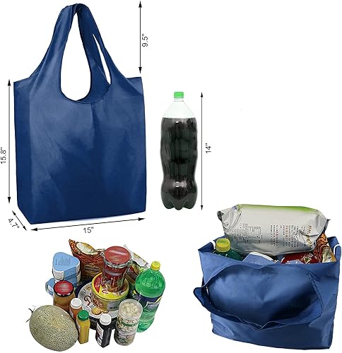 Fokroin 3 Pièces Sac Courses Pliable, Sacs de Courses et Cabas, Sacs à Provisions Réutilisable, Sacs à Provisions Réutilisable, Sac de Course Lavable, Washable, Durable and Lightweight(38×40cm) - Nail Gallerys