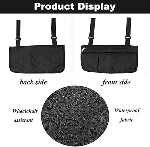 Heidouse Organisateur de Bras de Chaise, 7,1x12.6 Poches de Chaise avec 4 Poches, Sac de Rangement de Boucle arrière étendue pour Le Chevet/extérieur/Plage/Camping, Noir - Nail Gallerys