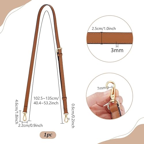 PH PandHall Bandoulière en Cuir pour Sac à Main, 102.5 à 135cm Poignées de Rechange Réglables en Cuir pour Sacs à Bandoulière au Crochet Blanc - Nail Gallerys