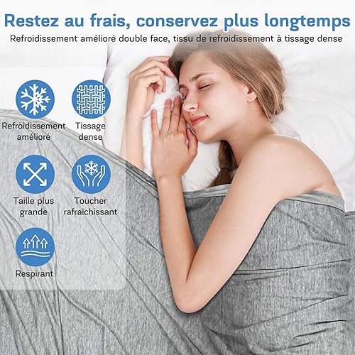 Couvertures rafraîchissantes pour Les dormeurs Chauds,Couverture Estivale légère de 200 * 220cm avec Fibres de Refroidissement Arc-Chill,Couverture réversible 2 en 1 pour Enfants,Couverture de Salon - Nail Gallerys