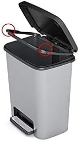 Kis Poubelle compacte avec pinces de porte Gris 38 x 28 x 43 cm 25 l - Nail Gallerys