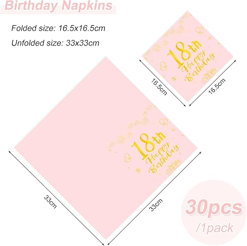 30 Pièces Serviette Papier Anniversaire, 33x33cm Serviette Papier, Décorations de Table pour les fêtes D'anniversaire pour les Hommes et les Femmes - Nail Gallerys
