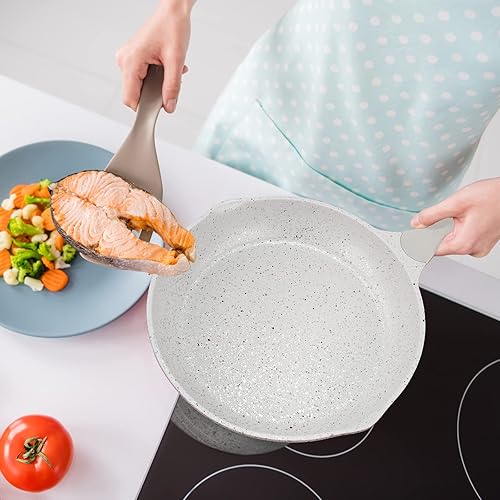 ROSSETTO Poêle à Frire Induction Fonte d'Aluminium avec deux bec verseur Antiadhésif sans PFOA Tous Feux dont Induction (Cherrywood, 24cm) - Nail Gallerys