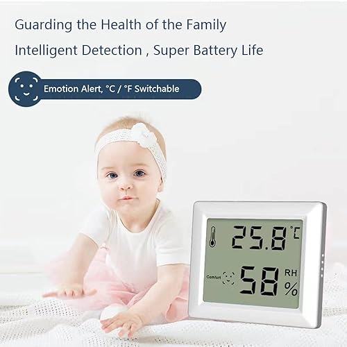 Thermometre Interieur Maison Lot de 1 Thermometre Hygrometre Interieur Numérique Grand Termometro Ambientale d'intérieur LCD, Thermomètre Hygromètre pour Chambre à Coucher cave à Vin, Aimanté - Nail Gallerys