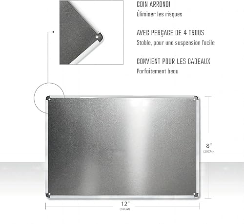 ZDFDC Decoration Murale Citation Française en Plaque Metal Vintage - Fais de ta Vie Un Rêve - Taille A4 - Nail Gallerys