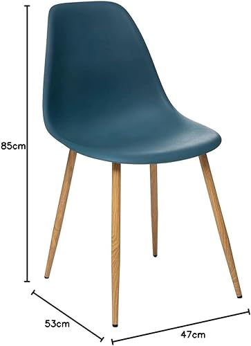 UNIVERSDECOR - Lot De 2 chaises Style scandinave Ava Pieds métal Imitation chêne Atmosphera (2, Gris) - Nail Gallerys