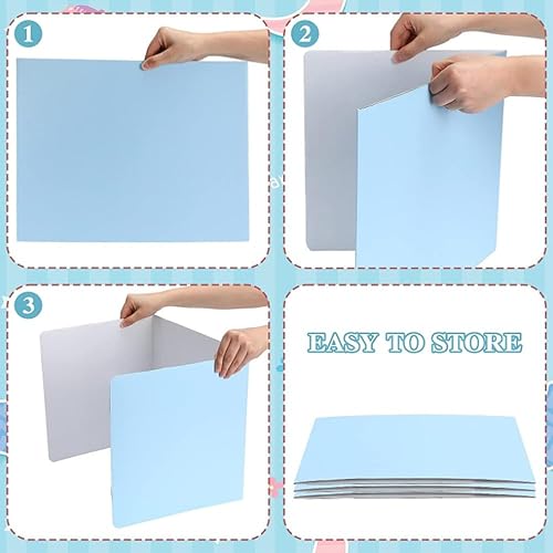 Honatrv 5 Pièces Séparateur de Bureau Multicolore Séparateur Table 40x30x30cm Panneau de Séparation de Bureau Pliable pour L'école, Le Bureau, La Bibliothèque - Nail Gallerys