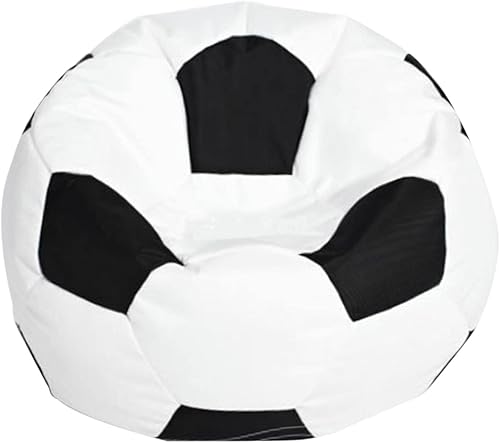 Sharplace Housse de Haricot Pouf Coussin de terre Siège Poire Football Imprimé, 80 cm - Nail Gallerys