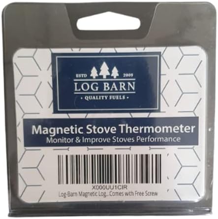Thermomètre magnétique pour brûleurs et poêles à bois Log-Barn pour poêles de surface et tuyaux de cheminée. Meilleure zone de température de combustion - Livré avec vis libre - Nail Gallerys