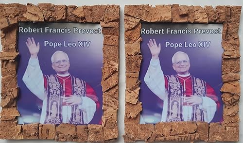 Aimant de réfrigérateur souvenir Pape Léon XIV Robert Francis Prevost Vatican Idée cadeau pour les fans 7 x 8 cm environ - Nail Gallerys