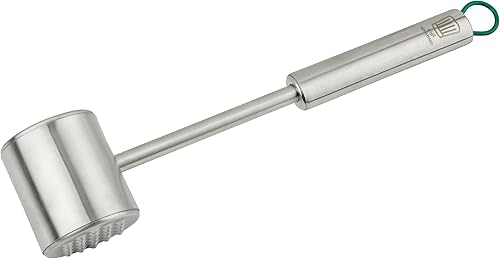 FACKELMANN Le chef rencontre un attendrisseur à viande de qualité supérieure en acier inoxydable, idéal pour les côtelettes, passe au lave-vaisselle, robuste et durable - Nail Gallerys