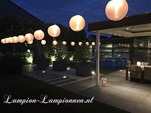 Lampion Blanc de Nylon 35 cm - Nail Gallerys
