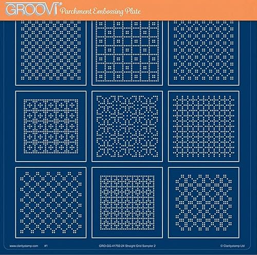 Clarity Stamps Josie's Plaque Groovi carrée avec motifs en relief 2 A4 - Nail Gallerys