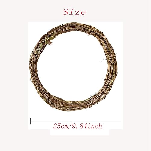 Couronne de Noël, 3 Pièces 25cm Couronne Porte Vigne Naturelle,Couronne de rrétro de Noël pour Noël, Automne, Pâques, Mariage, Fête, Vacances (3, 25cm) - Nail Gallerys