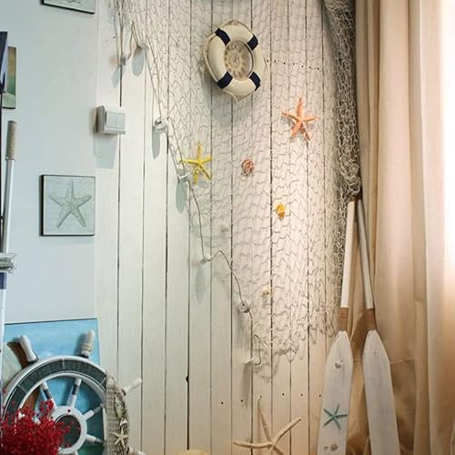 Filet de pêche décoratif Mural, 1 M x 2 M, décor de Plage, thème de la mer, Filet Mural à Suspendre, Ornement de Bricolage pour Photographie de fête, Filet de pêche, Bleu - Nail Gallerys