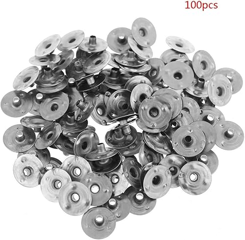 100 Onglets Mèche Support en Métal Mèche Bougie Supports Transport Base Mèche Bougie en Argent pour Fabrication Bougies À Bricoler Soi-même - Nail Gallerys
