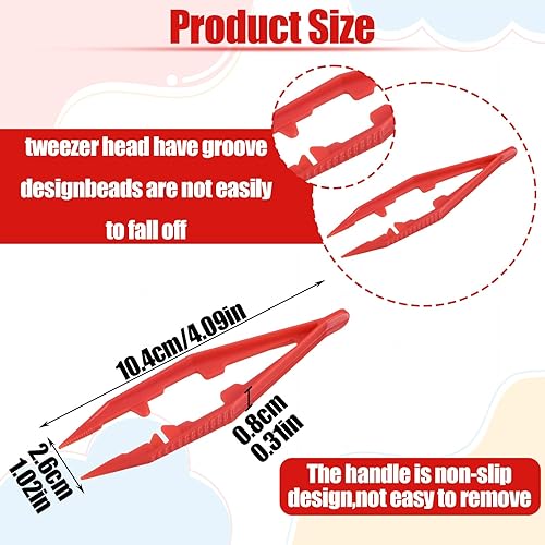 Nogeqi Lot de 24 pinces multicolores pour perles à repasser, en plastique léger pour enfants, 10 cm, pinces en plastique de perles de silicone, multifonctionnelles, pour accessoires de puzzle DIY - Nail Gallerys