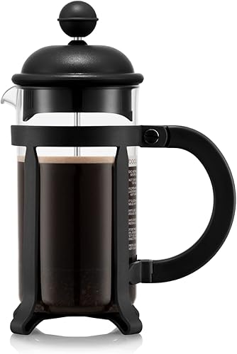 BODUM JAVA Cafetière à piston, monture et couvercle en plastique, 3 tasses, 0.35 l, en SAN - Nail Gallerys