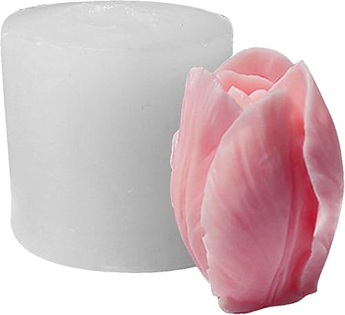 Moules en Silicone Moules À Bougies Tulipe Moules en Silicone en Fleur Tulipe Moules À Savon Faits À La Main pour La Fabrication Bougies, Artisanat en Résine Bricolage - Nail Gallerys