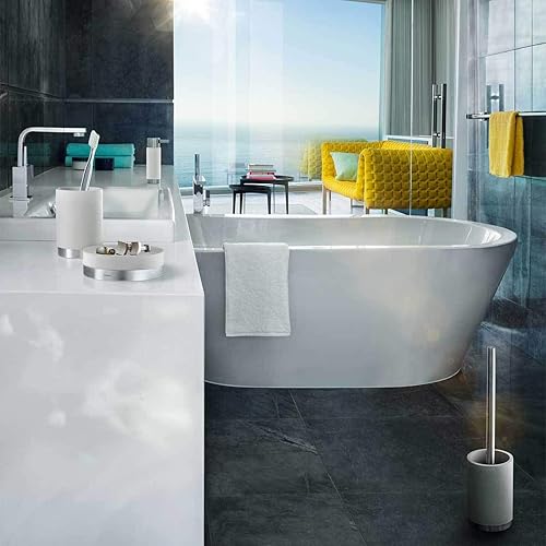 Blomus 68865 Ara Boîte de Rangement Acier Inoxydable/Polystone Blanc/Argent 10 x 10 x 8,5 cm - Nail Gallerys