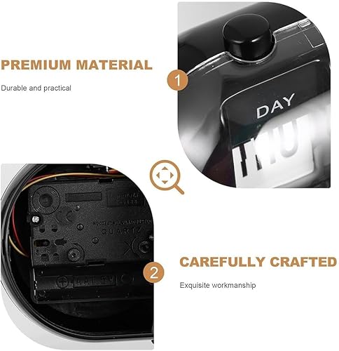 Begchy Horloge à Feuilleter Les Pages Calendrier Capsule Design Horloge Murale Simple Horloge de Bureau Numérique Réveil Polyvalent - Nail Gallerys